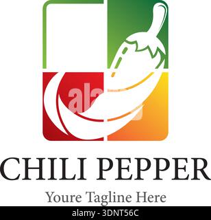 Chili pepper vector logo design Stock Vector