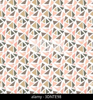 Seamless pattern with triangle decoranive art print. Polygonal rainbow mosaic background. Abstract vector illustration. Triangular graphic Simple Stock Vector