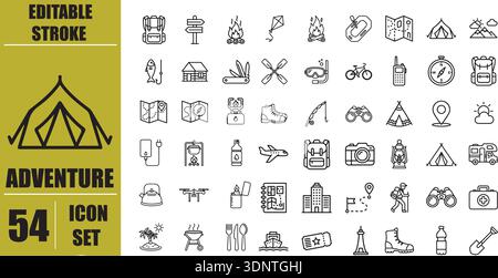 Data Analytics Line Icons Set with Charts, Graphs, Data Points, Reports, Dashboard, Pie Chart, Statistics, Trend Line, Magnifying Glass and Algorithm Stock Vector