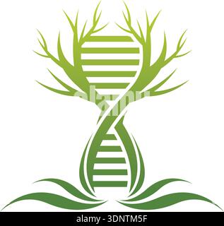 Tree And DNA Logo Template Stock Vector
