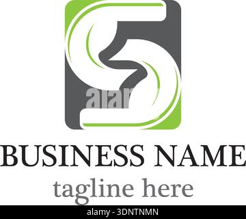 Letter S And Leaf Logo Stock Vector