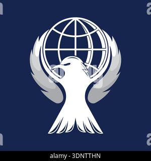 Eagle And Globe Logo Stock Vector