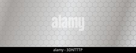 Pattern hexagon modern with fiber honeycomb vector for 3d abstract art. Background bee black with blue cell comb for dark digital effect. Fishnet Stock Vector