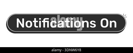 Notifications on rounded modern black UI element Stock Vector
