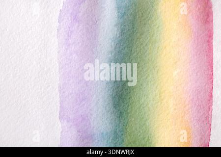 Colored as rainbow abstract watercolor painted texture background Stock Photo