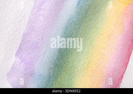 Colored as rainbow abstract watercolor painted texture background Stock Photo