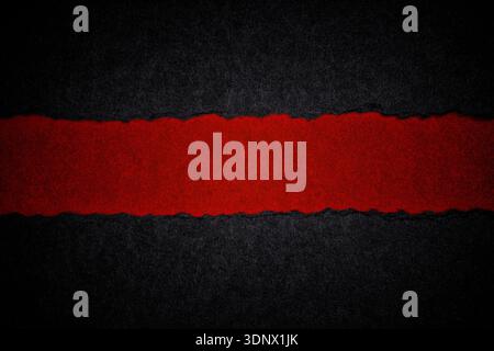Black and Red Grunge Grainy Ripped Textured Paper Background Stock Photo