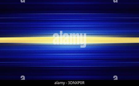 A bright yellow line runs horizontally across a deep blue background, creating a sense of movement and depth. The design evokes feelings of energy and Stock Photo