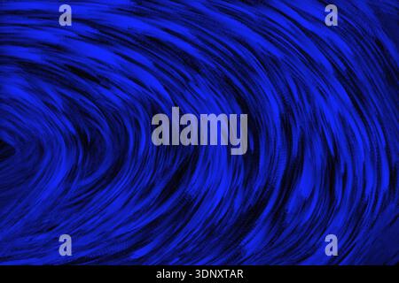 An abstract illustration featuring a vivid swirl of blue neon light creating a dynamic and eye-catching pattern. Ideal for backdrops and modern digita Stock Photo