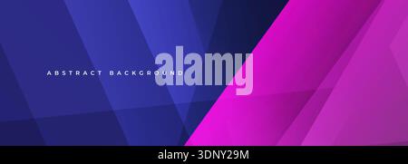 Bold purple and magenta layered angles abstract background delivering dynamic fashion and media mood with luminous glow, rich fuchsia tones Stock Vector