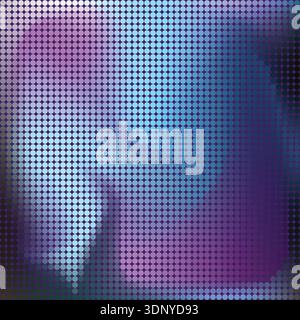 Vibrant Halftone Grid with Blended Hues Background Stock Vector