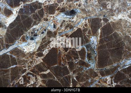 Dark Brown marble pattern for background and design. Stock Photo