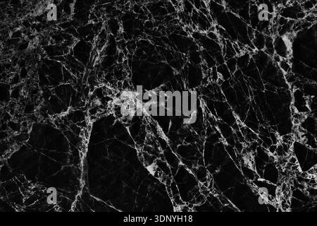 Black marble patterned natural texture. Abstract natural marble black and white for design. Stock Photo