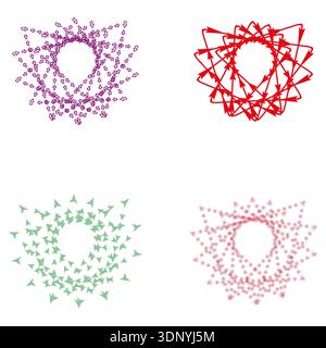Abstract black star. Irregular angular emblem. Vector rough frame. Expressive radial symbol Stock Vector
