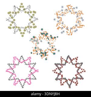 Pink gold star. Elegant accents blend. Luxurious star shape. Vector symbol Stock Vector