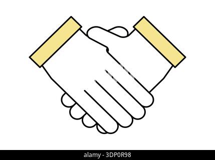 Handshake business icon, vector illustration. Stock Vector