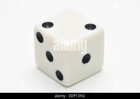 Dice for casino and backgammon on isolated white background Stock Photo