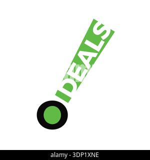 Deals exclamation mark icon representing discount, sale, and special offer alerts. Perfect for ecommerce, marketing banners, apps, websites, UI design Stock Vector