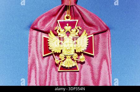 Samara, Russia - May 25, 2024: The Order For Merit to the Fatherland. State awards of the Russian Federation Stock Photo