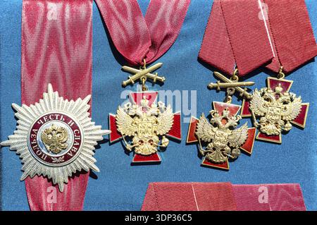 Samara, Russia - May 25, 2024: The Order For Merit to the Fatherland. State awards of the Russian Federation Stock Photo
