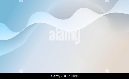 Abstract Blue and White Wavy Background. Stock Vector