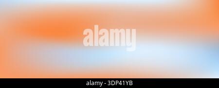 Sunset color gradient drawn in soft peach and blue color. Stock Vector