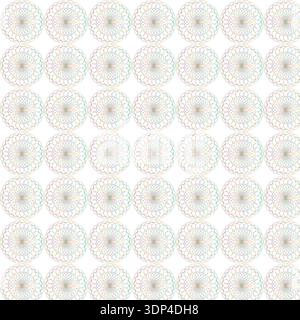 Seamless Guilloche Pattern with Intricate Spirograph Circles Stock Vector