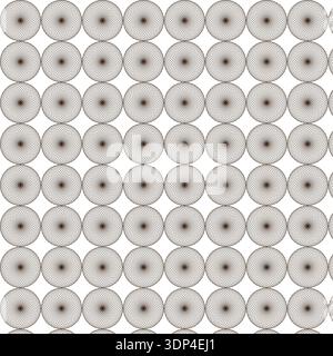 Geometric Grid of Overlapping Circles Pattern Stock Vector