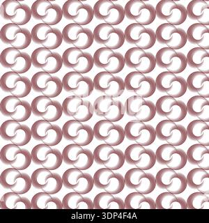 Seamless Dusty Rose Gradient Intertwined Abstract Forms Pattern Stock Vector