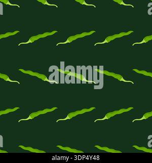 green chilli illustration seamless pattern background vector Stock Vector