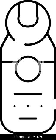 Digital clamp meter measuring electricity icon vector outline Stock ...