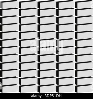 Sophisticated brickwork patterns. Geometrical meshwork Vector. Symmetrical gray textures. Accurate block representations. EPS 10. Stock Vector