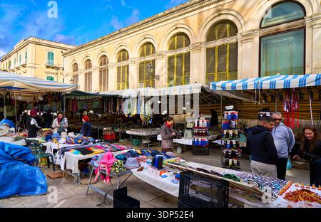 Ortigia Street Market, Siracusa, Sicily, Italia Stock Photo