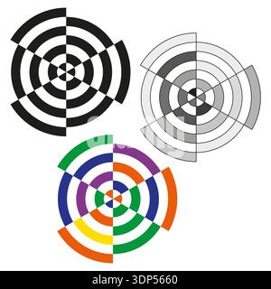 Extraordinary target illustration. Sophisticated target Vector. Outstanding circular elements. Exceptional white background. EPS 10. Stock Vector