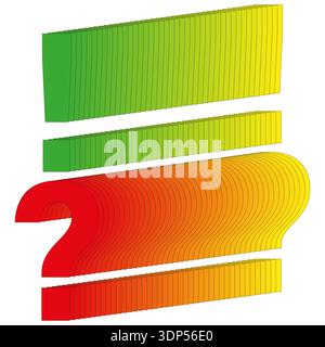 Colorful ribbon icon. Gradient fold symbol. Paper layer Vector. Abstract shape Stock Vector