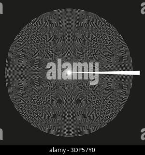 Radar screen icon. Sonar scan vector. Digital grid target. Detection wave art. Stock Vector