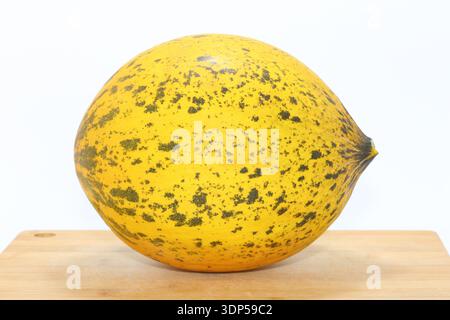 yellow honey melon isolated on white background Stock Photo