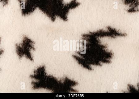 Black and white synthetic fur texture background Stock Photo