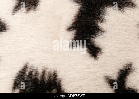 Black and white synthetic fur texture background Stock Photo