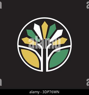 Agriculture logo template suitable for businesses and product names. This stylish logo design could be used for different purposes for a company, prod Stock Vector