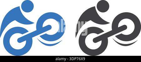 Bicycle. Bike icon logo design vector. Cycling concept template Pro Vector Stock Vector