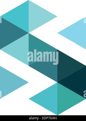 Abstract geometric modern background Premium Vector s letter logo Stock Vector