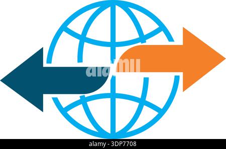 Earth icon for language translation. Foreign language translation. Vector. Pro Vector Stock Vector