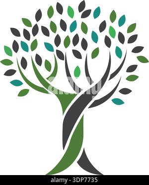Tree logo of green ecology nature logo design vector Stock Vector