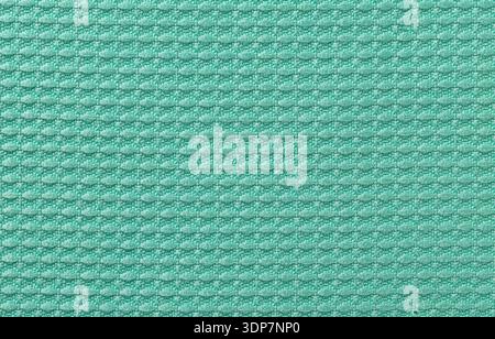 Teal green woven fabric upholstery material texture background Stock Photo