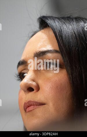 Munich, Germany. 13th Feb, 2026. Nazanin Boniadi, actress, speaks at the Munich Security Conference. Credit: Marijan Murat/dpa/Alamy Live News Stock Photo