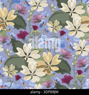 Vector floral seamless pattern Stock Vector