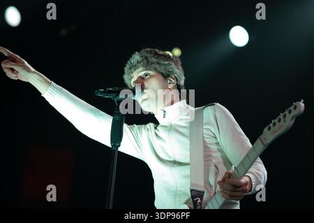 Singer Javier Ojanguren of the group Besmaya performs during the ...
