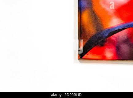 Art on a white wall Stock Photo