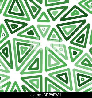 Triangles vector pattern. Multiple repeated inner triangles. Big shape size. Monotone colored style. Seamless pattern. Stylish vector tiles. Stock Vector
